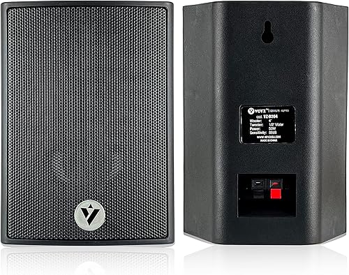 Miniatura 2 de VOYZ Altavoces montados en la pared de 2 vías para diversión en interiores y exteriores - Altavoces de 100 W de alto rendimiento con woofer de cono