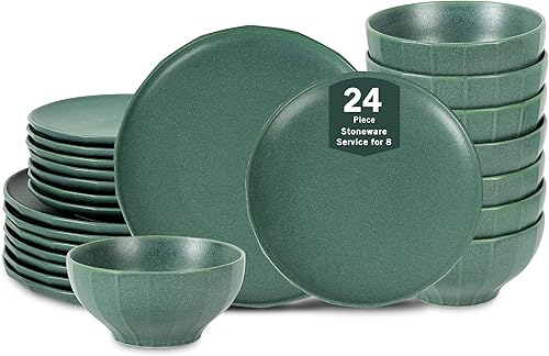 Miniatura 24 de Stone Lain Rio - Juego de 4 platos de ensalada de cerámica, color beige Beige,Negro -,Verde,Azul,https:/ www.Yaxa/dp/undefined