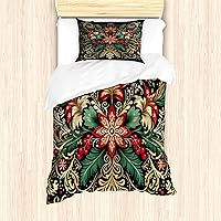 Vista 312 de Ambesonne Juego de funda de edredón de baloncesto, silueta de jugador de baloncesto, promoción de campeonato de competencia de atleta, juego de ropa