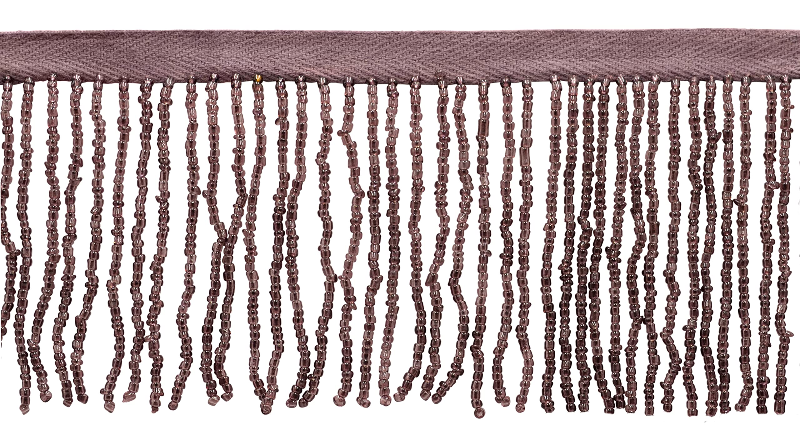 Frange faite à la main perles de mer pour réparer et embellir un tissu violet 6 cm