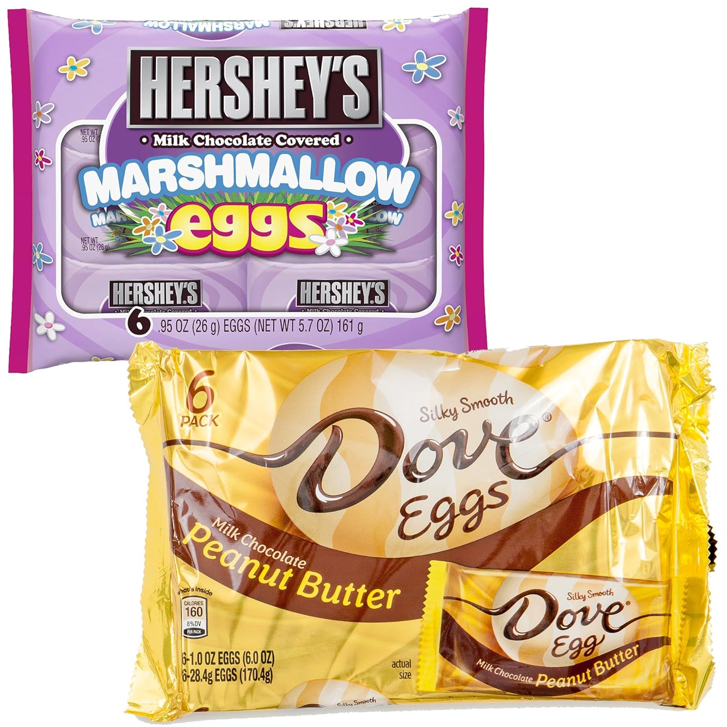 Hersheys Milk Chocolate Covered Marshmallow Eggs & Silky
