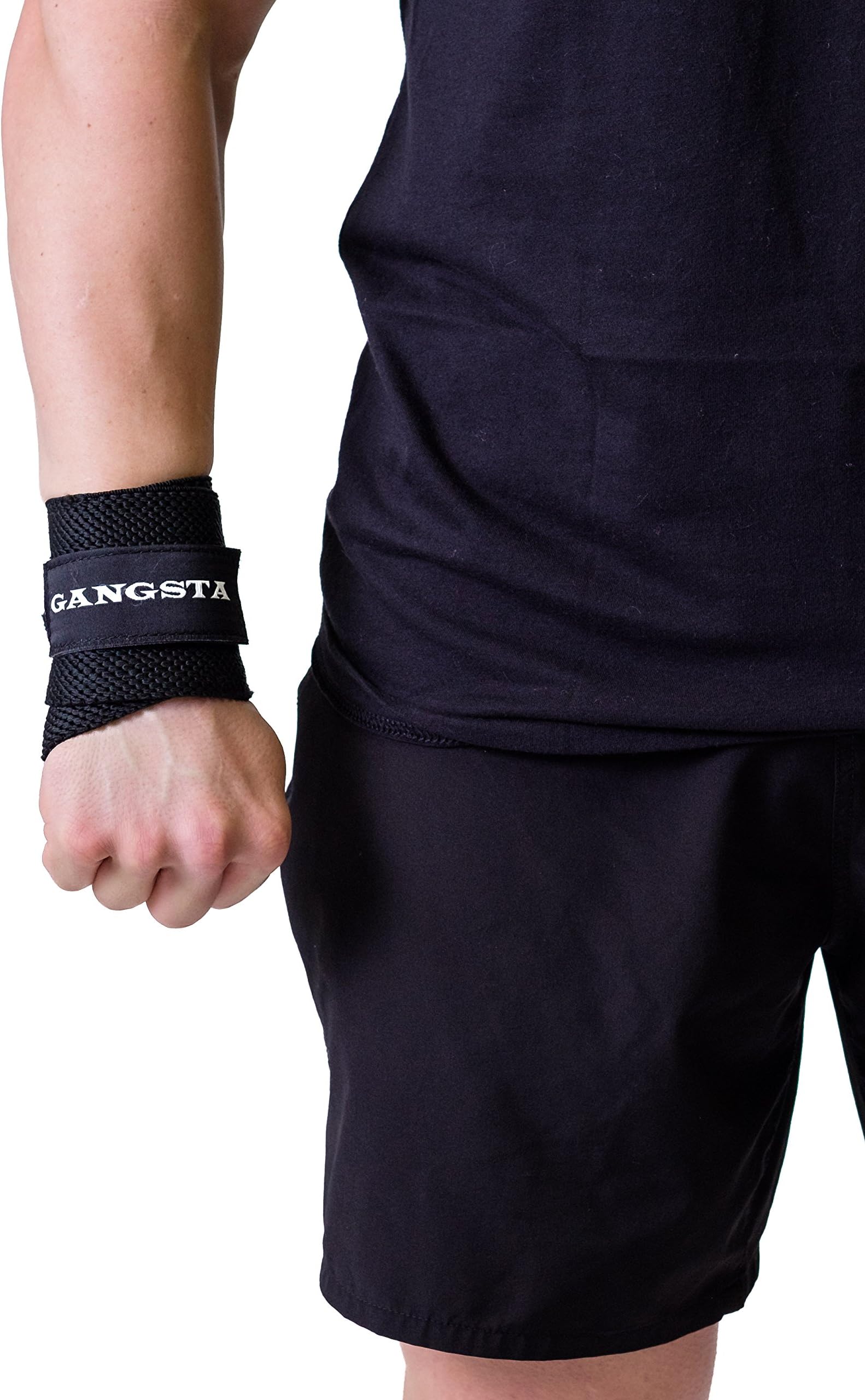Sling Shot Gangsta Wrist Wraps for Weight Lifting Men and Women for Wrist Support, Compression and Protection