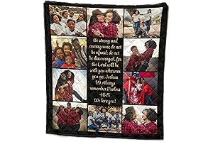 Personalized Photo Quilt Embroidered with Custom Text