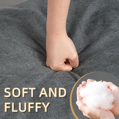 Miniatura 7 de JAMFLY Sofá modular modular en forma de U de 106 pulgadas con diván, gris oscuro