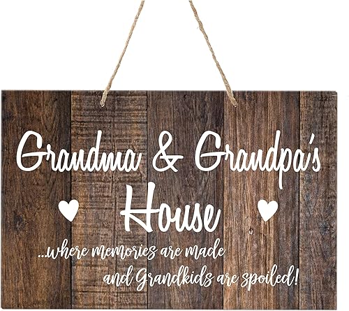 LifeSong Milestones Letrero decorativo para colgar en la pared de los abuelos, regalo de la familia de los abuelos, decoración moderna de pared para