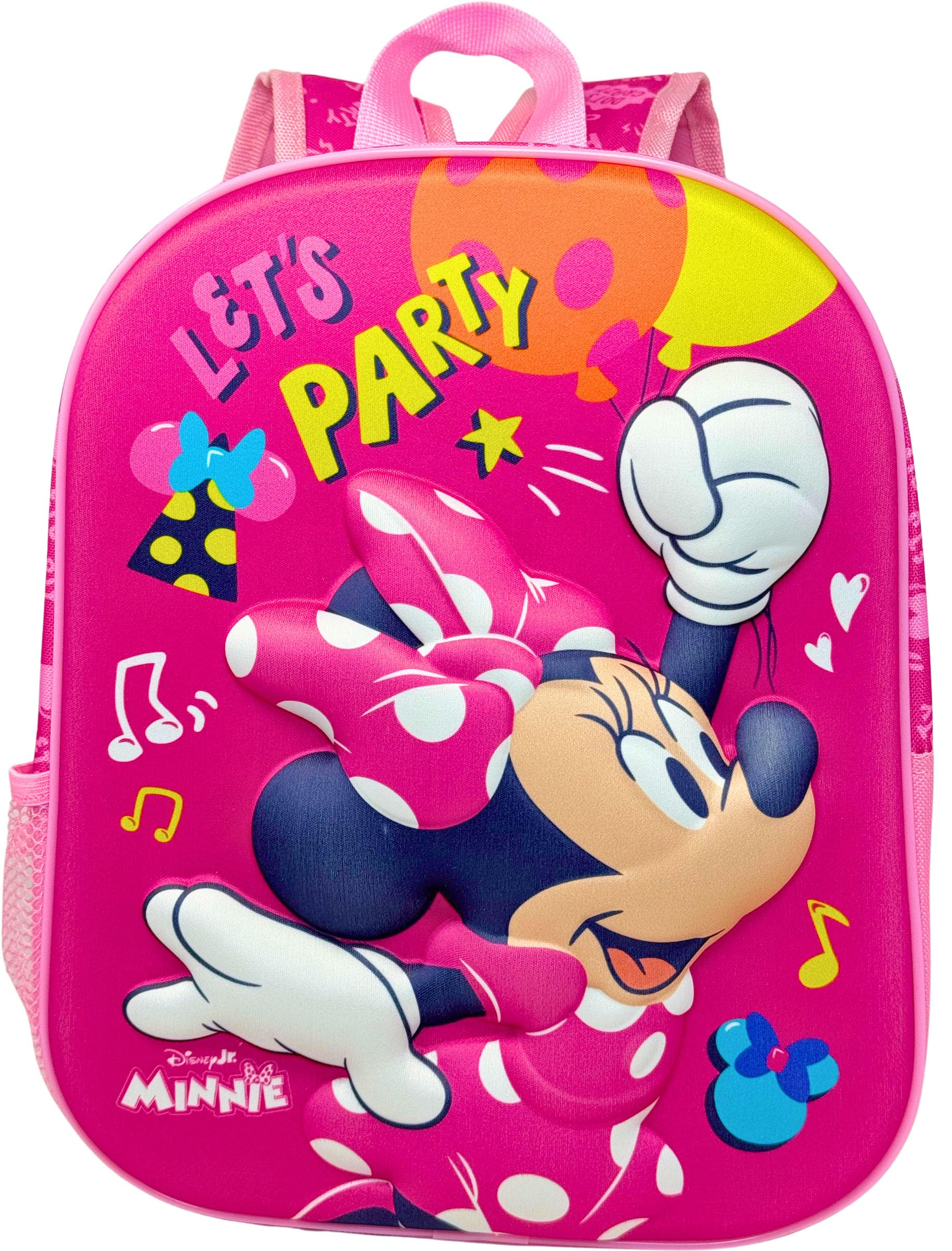 Clondo Zaino Asilo 3D 31×26×11 cm – Zainetto per Bambina – Per Minnie Fan – Poliestere Resistente – Spallacci Imbottiti e Tasche Laterali – Perfetto Nido e Viaggio – Unisex 2‑6 anni