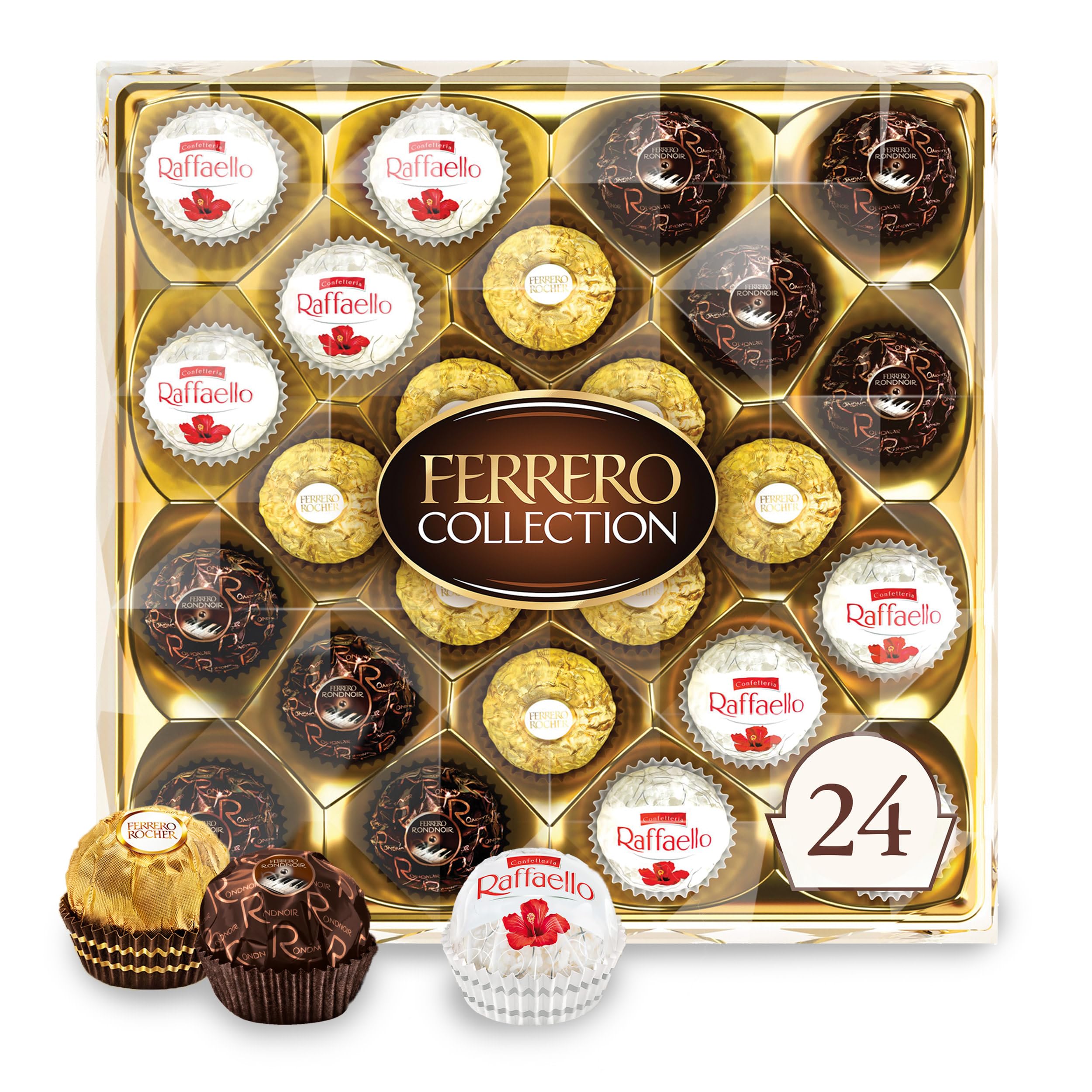 Ferrero Collection Assorted Chocolate Candy Gift Box, 24 Ct, 9.1 oz