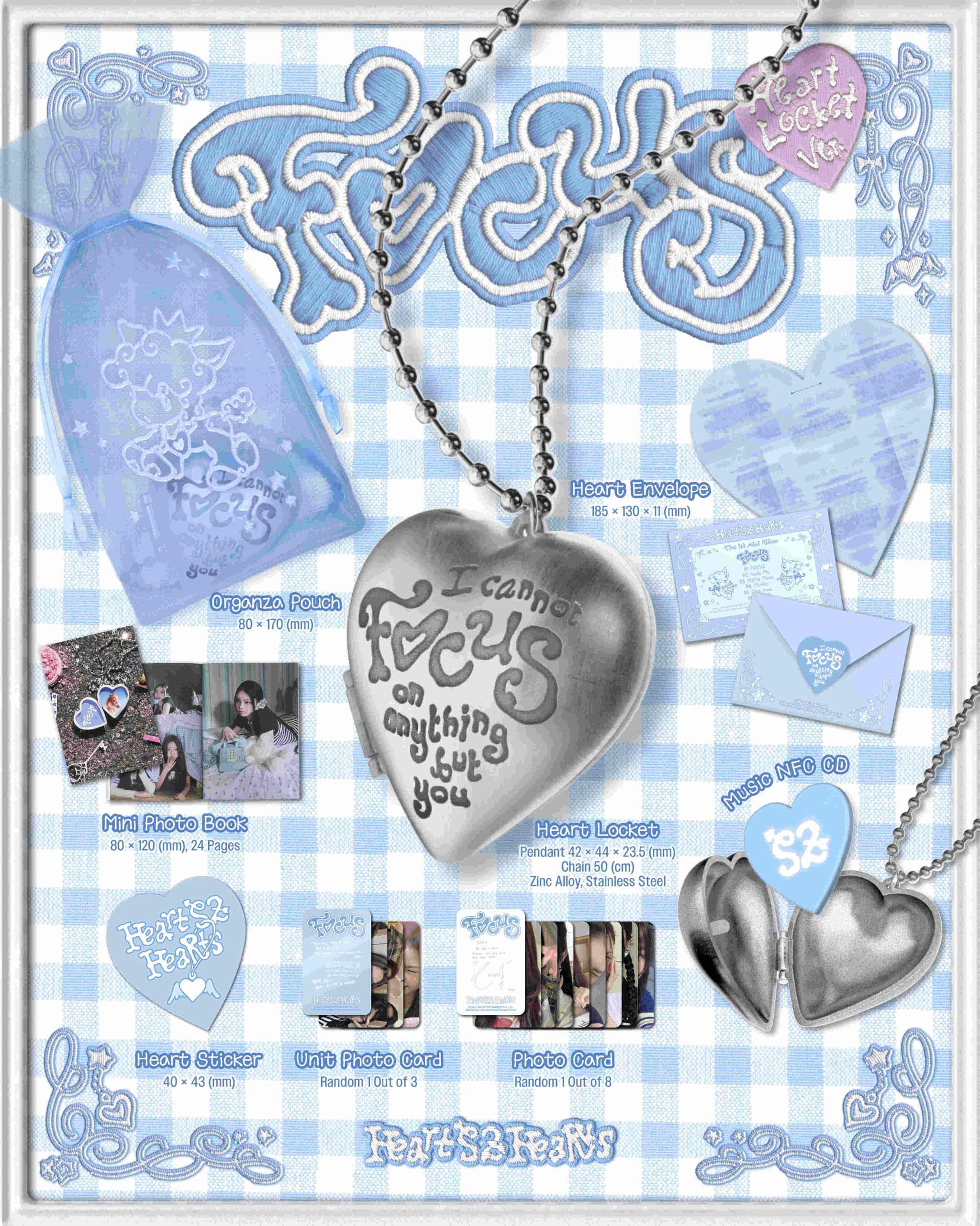 Amazon.com: FOCUS Hearts2Hearts Album [Heart Locket Ver.]+Pre