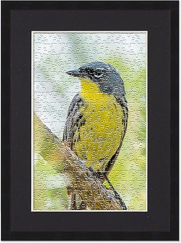 Miniatura 4 de Poster Palooza Marco para rompecabezas de 24 x 30 pulgadas, marco de madera negro con paspartú (negro) hecho para exhibir rompecabezas de 24 x 30