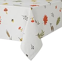 Vista 10 de Folkulture Mantel de Mesa de Navidad (60 x 60 pulgadas) Mantel de Mesa de Navidad 100% Algodón para Comedor Cubierta de Mesa Verde