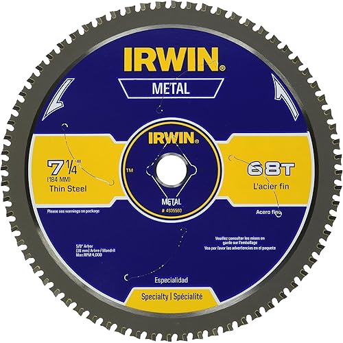 IRWIN 7-1/4-Inch Metal Cutting Circular Saw Blade, 68-Tooth (4935560)