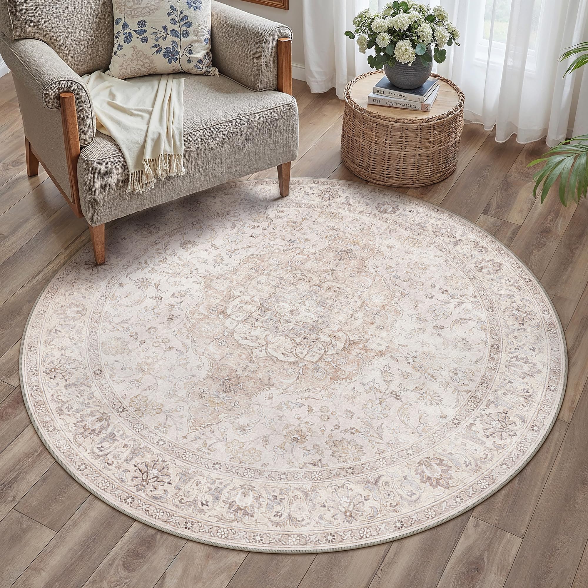 PureCozy Teppich Wohnzimmer Boho Teppiche | Weich Kurzflor, Rutschfest, Leicht, Schlafzimmer, Esszimmer, Büro, Kinderzimmer