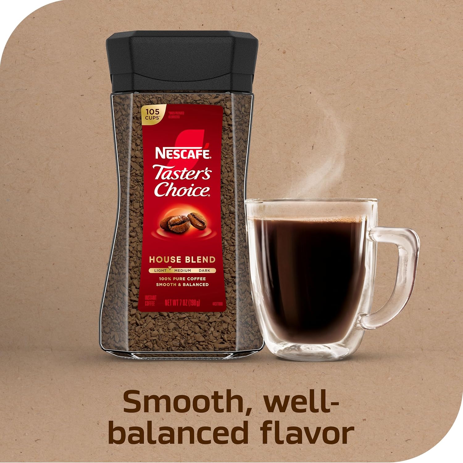 NESCAFÉ Instant Coffee, Light Medium Roast Coffee, House