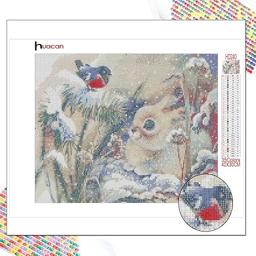 Miniatura 2 de Kits de pintura de diamantes para adultos, diamantes cuadrados, diamantes de imitación, arte de conejo, patrón para decoración de pared del hogar,