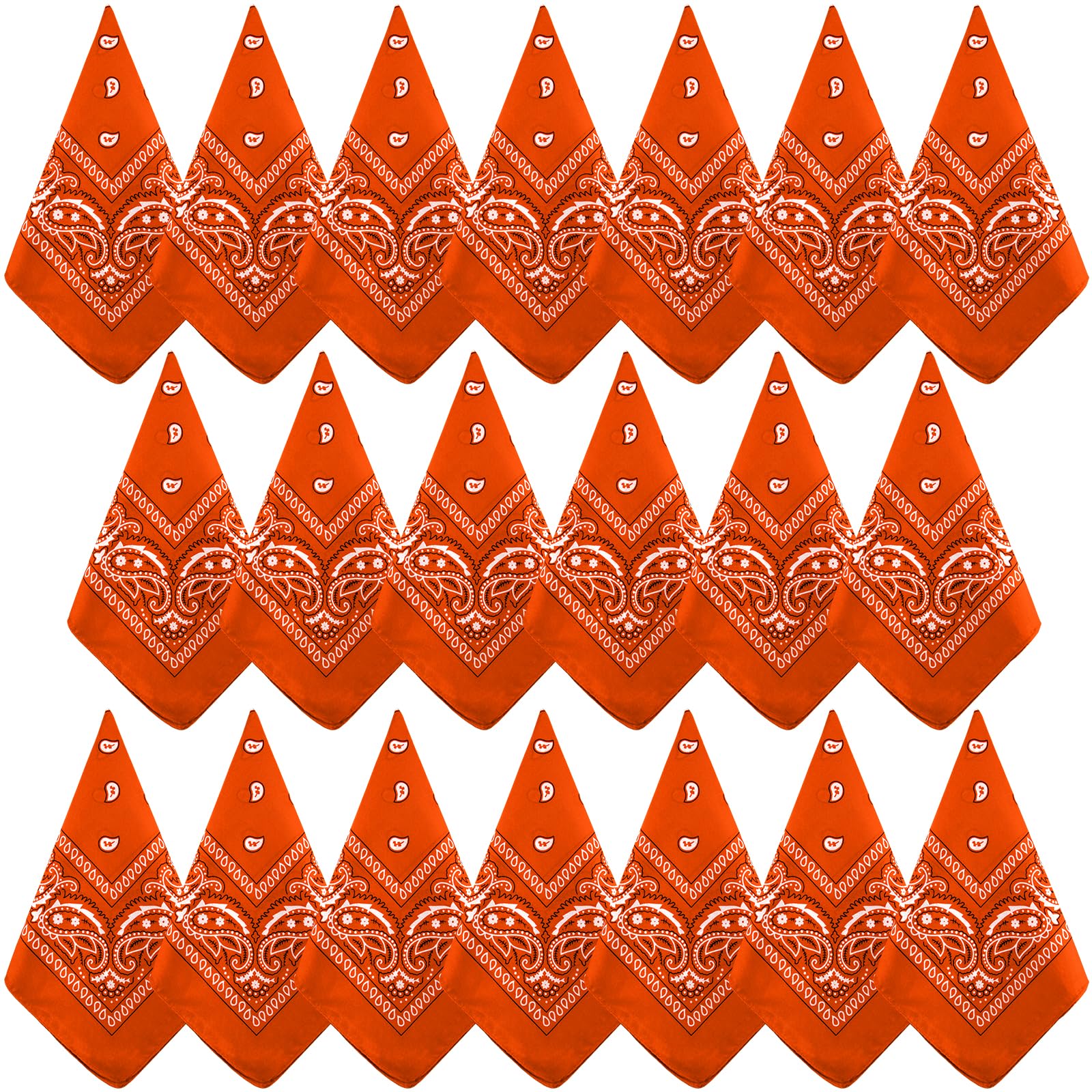 NACHLYNN 10/20pcs Paisley Bandanas Assorted Bandanas Cowboy Polyester Headbands Square Scarf Headwear
