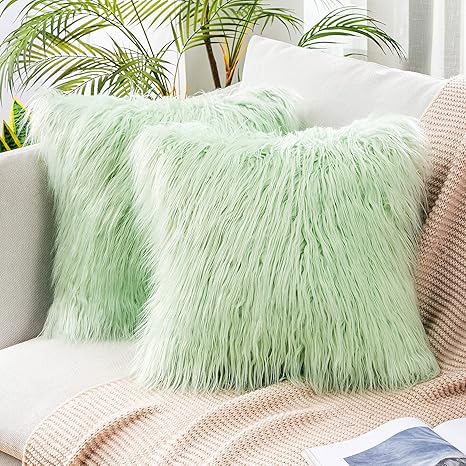 mint green throw pillow