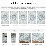 PureCozy Vintage Dywany Do Salonu Niebieski 200x300cm Zmywalne Dywan | Antypoślizgowy Dywanowa,Zmywalne Rugs,Sypialni Dy