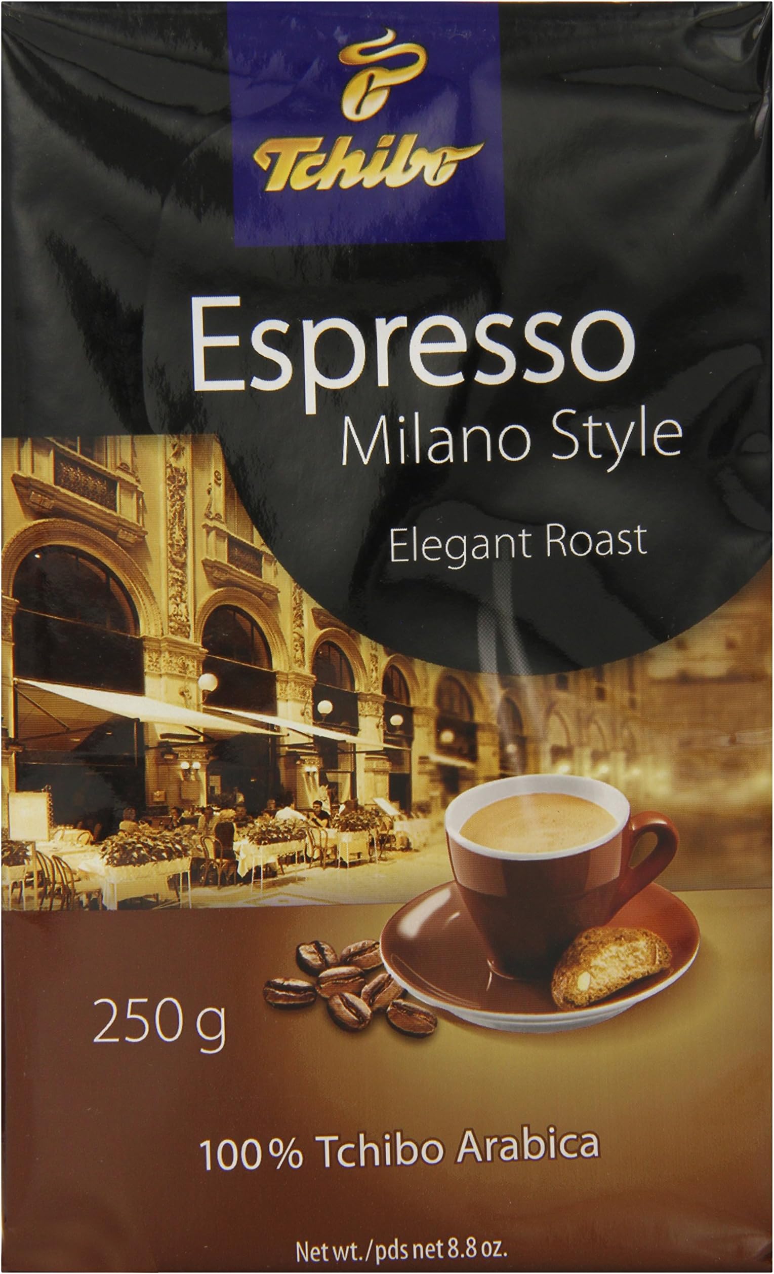 Lowell Foods Tchibo Expresso Milano Beans Coffee, 8.8 Ounce