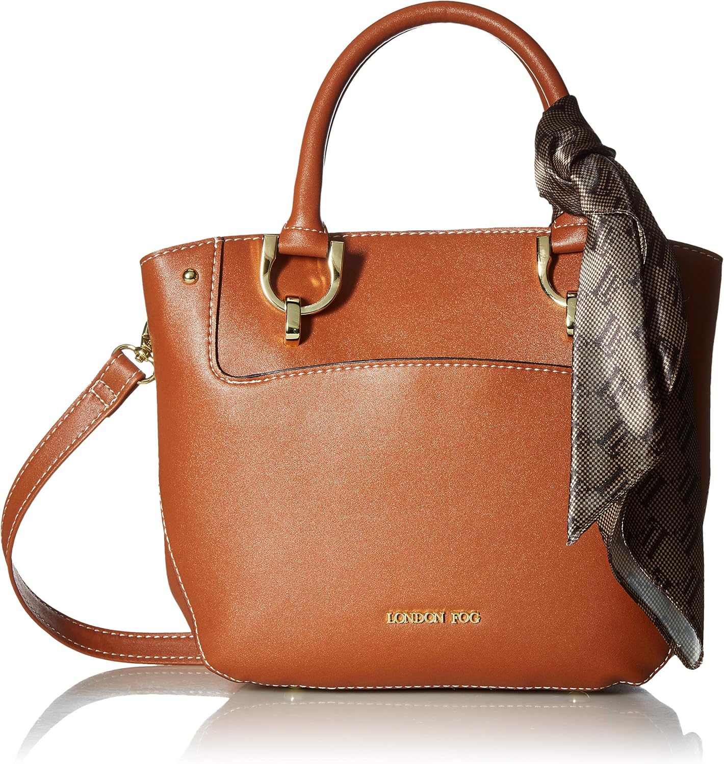 London Fog Wembley Satchel Cognac