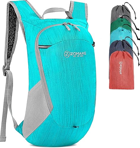 ZOMAKE Mochila pequeña de senderismo, mochila plegable resistente al agua, mochila de viaje para mujer