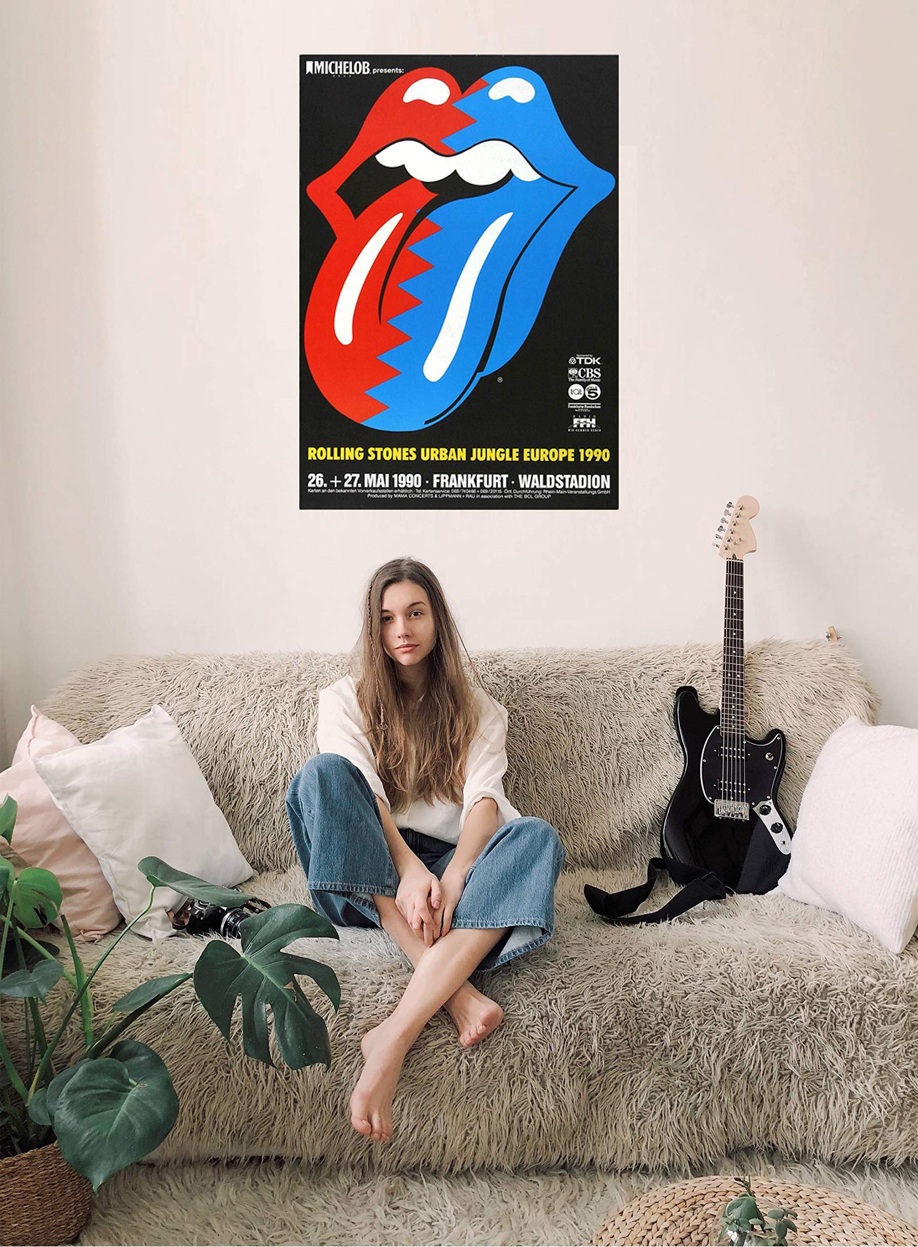 The Rolling Stones - Europe, Tour 1990 » Konzertplakat/Premium Poster | Live Konzert Veranstaltung | DIN A1 «