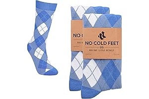 Fun Blue Colorful Novelty Socks for Men: No Cold Feet, Guaranteed Comfort