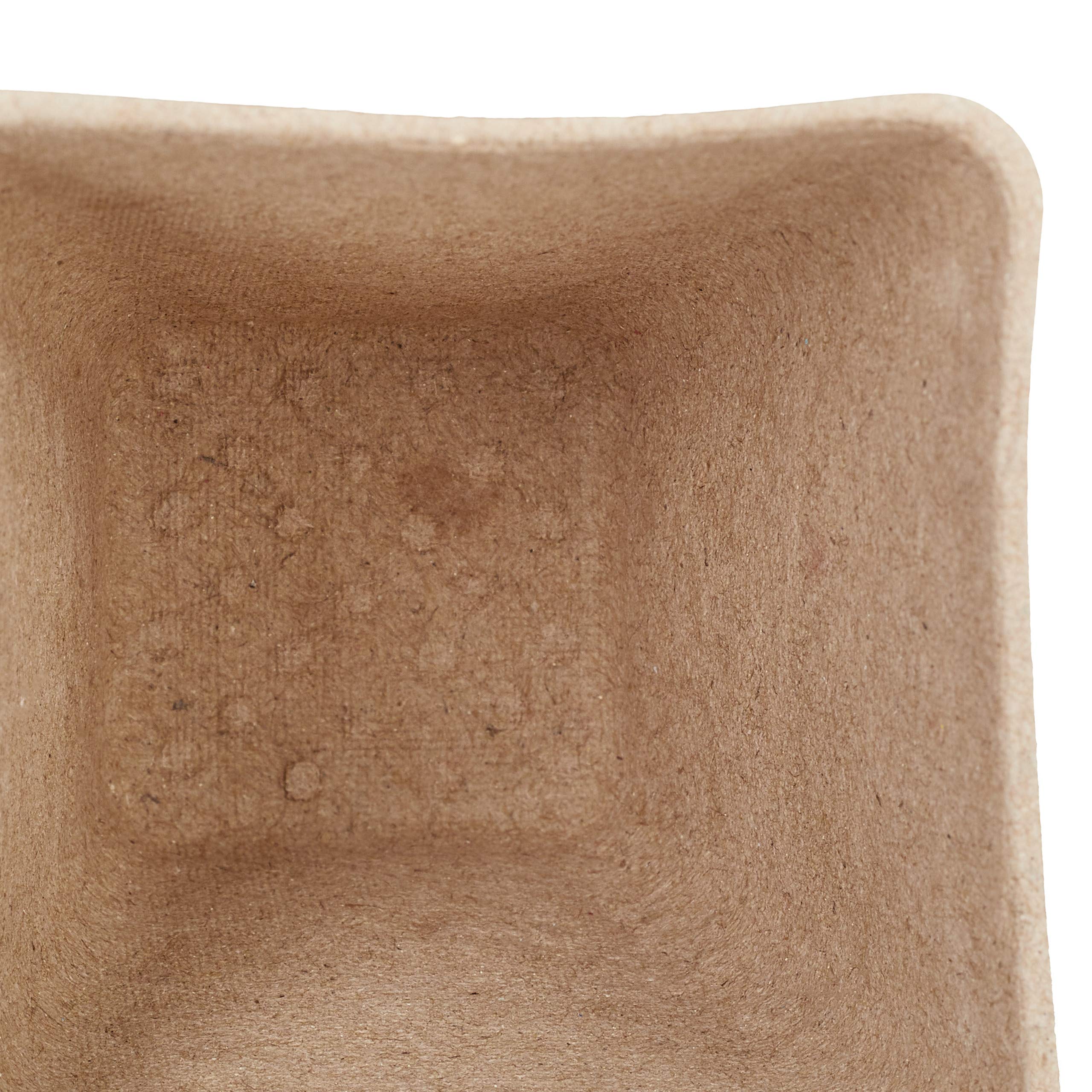 relaxdays Godets semis, lot Pratique de 80, carré, HLP 8 x 8 x 8 cm, Pots de Jardinage en Papier, Nature
