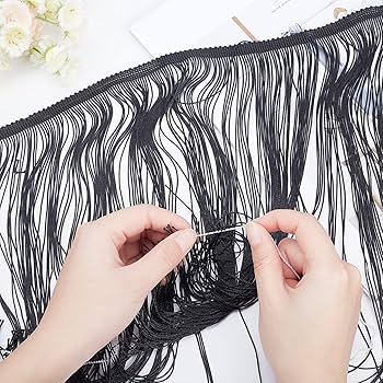 SANDERS×HELIOPOLE Tassel Long Wing black Amazon.com: OLYCRAFT 10.4 Yards Polyester Tassel Fringe Trim