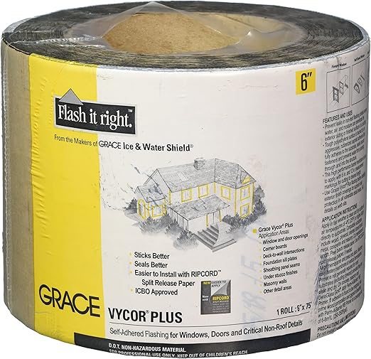 Grace TV718306 6" x75'Vycor Flashing