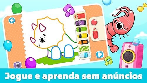 Jogos de colorir para crianças - jogo de desenhar e pintar para bebês de 2-5 anos