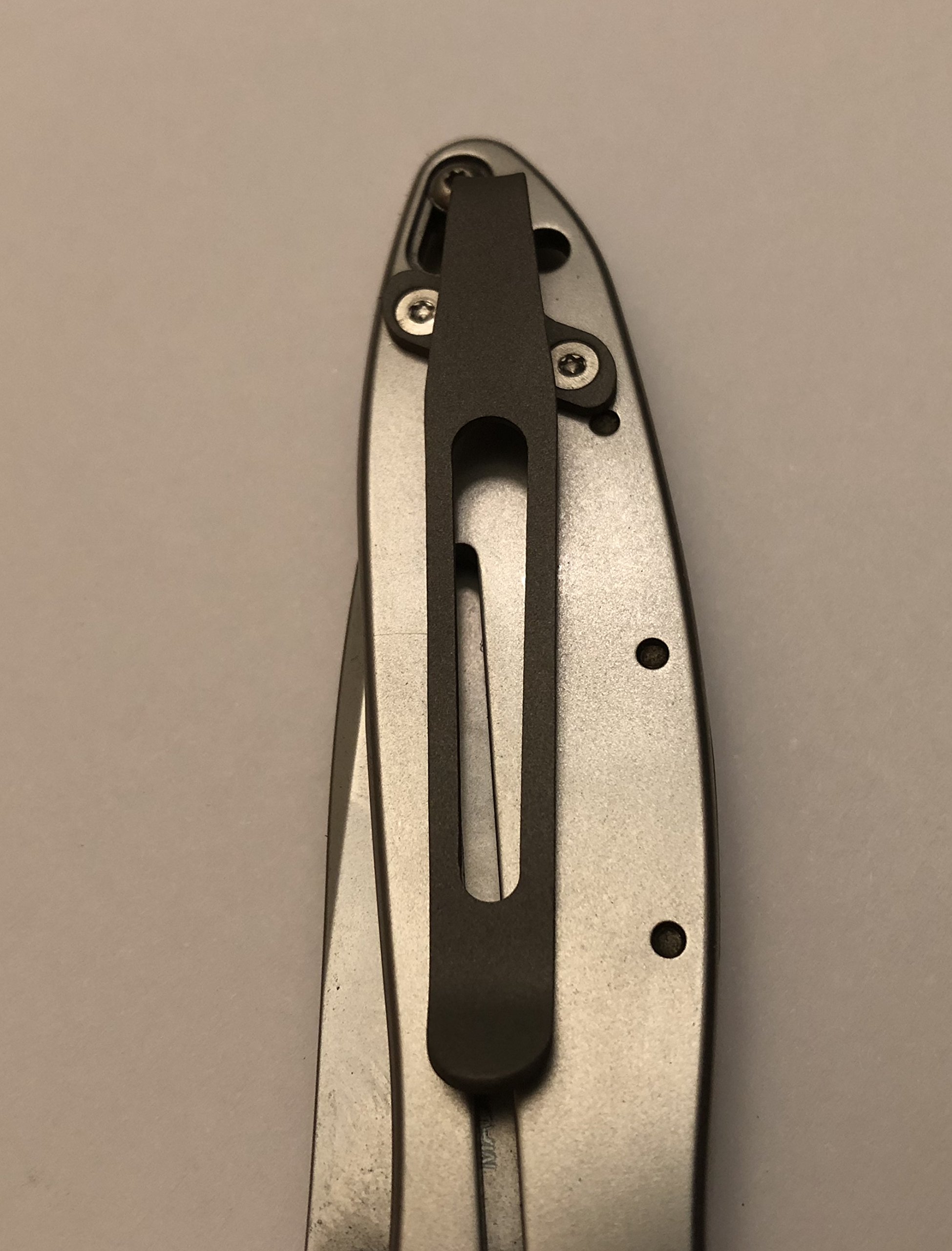 Gray Titanium Deep Carry Pocket Clip for Kershaw Leek 1660ST 1660CB 1660CKT 1660 Knife