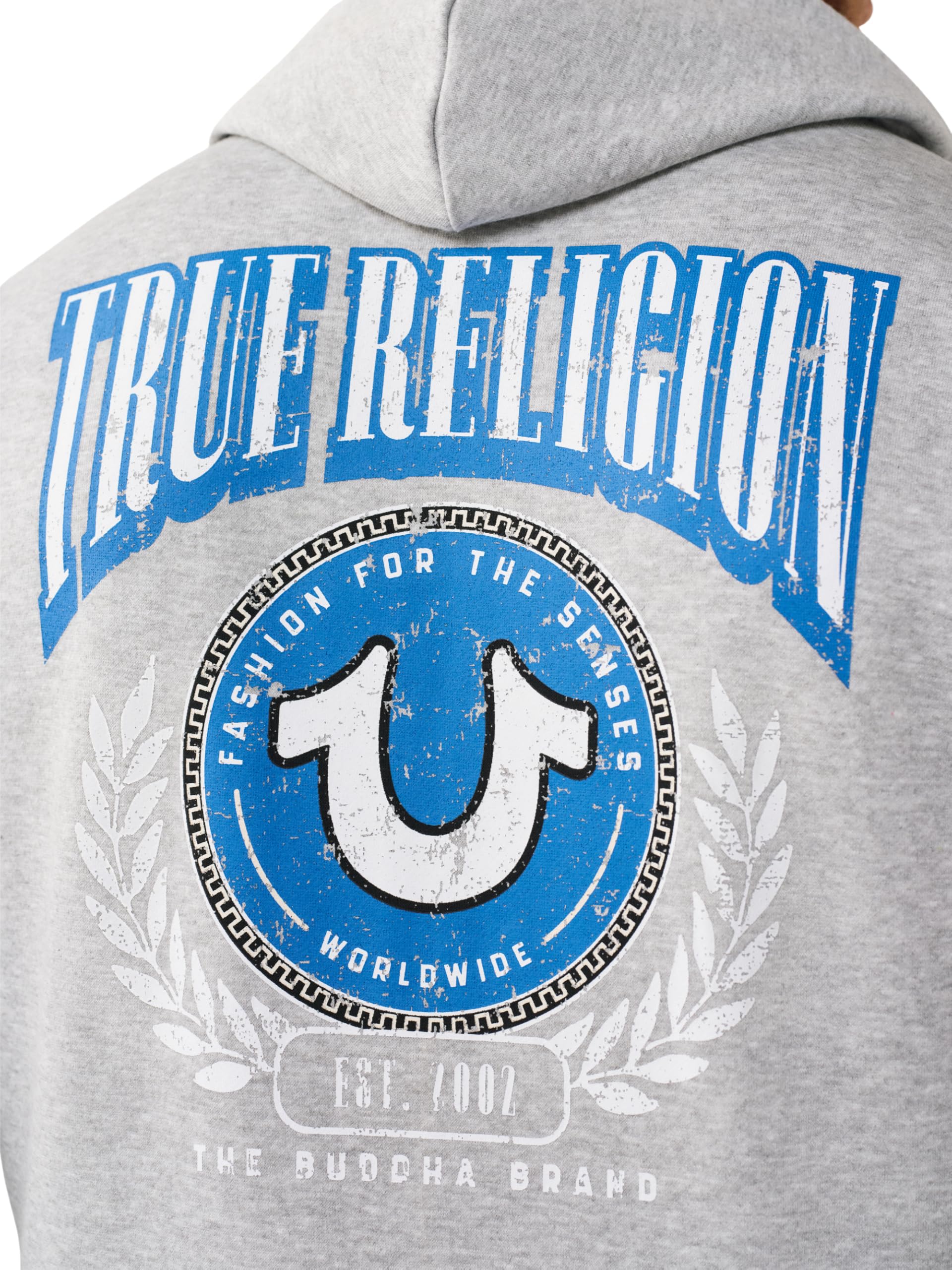 True Religion Bluza z kapturem Mężczyźni College Horseshoe Zip Hoodie