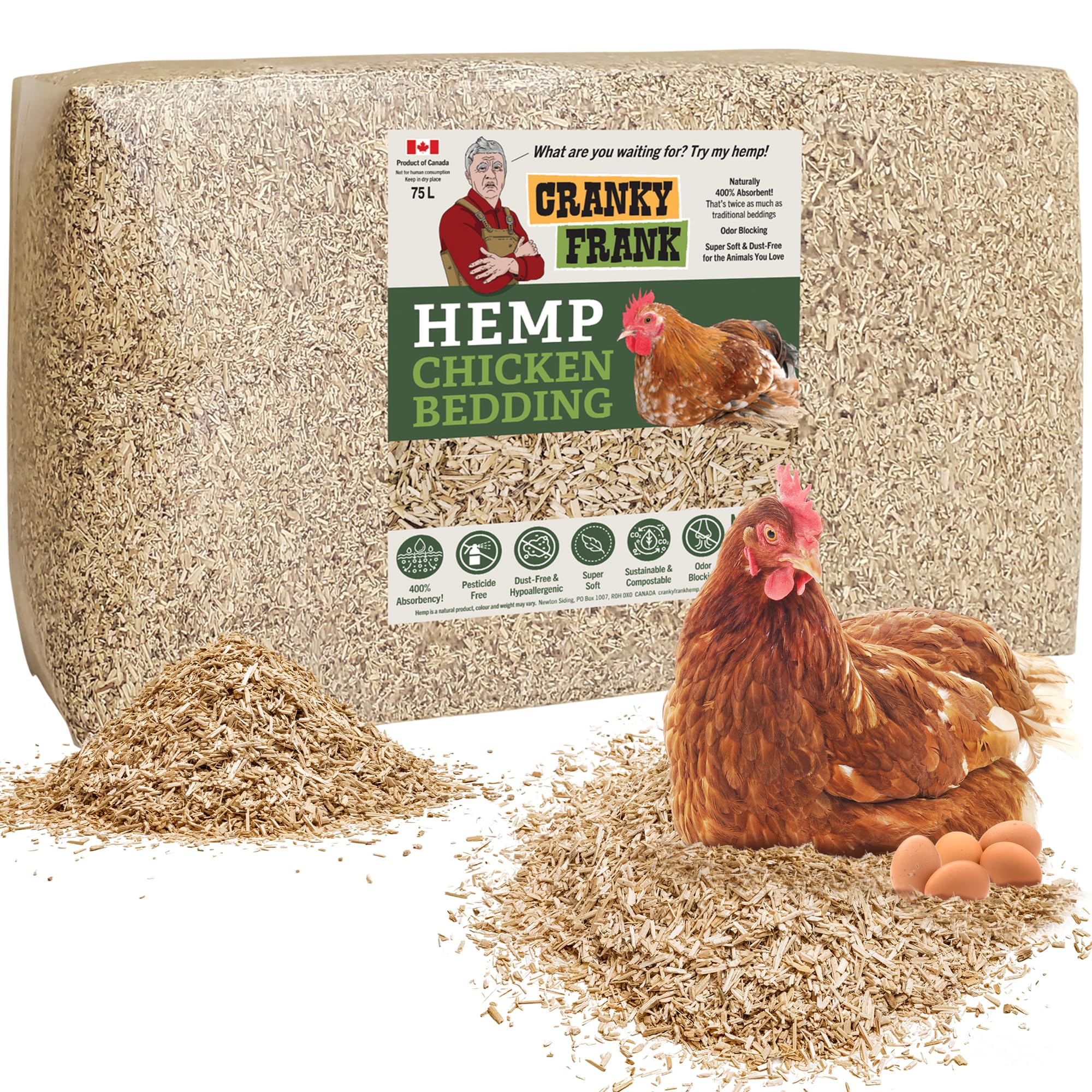 Amazon.com: Cranky Frank Hemp Chicken Bedding 115 Usable