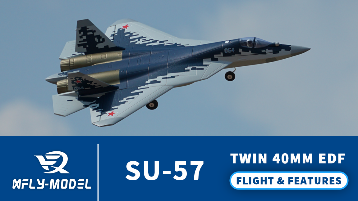 XFLY-MODEL SU-57 Twin 40mm EDF Jet PNP 4S RC Aircraft RC Fighter