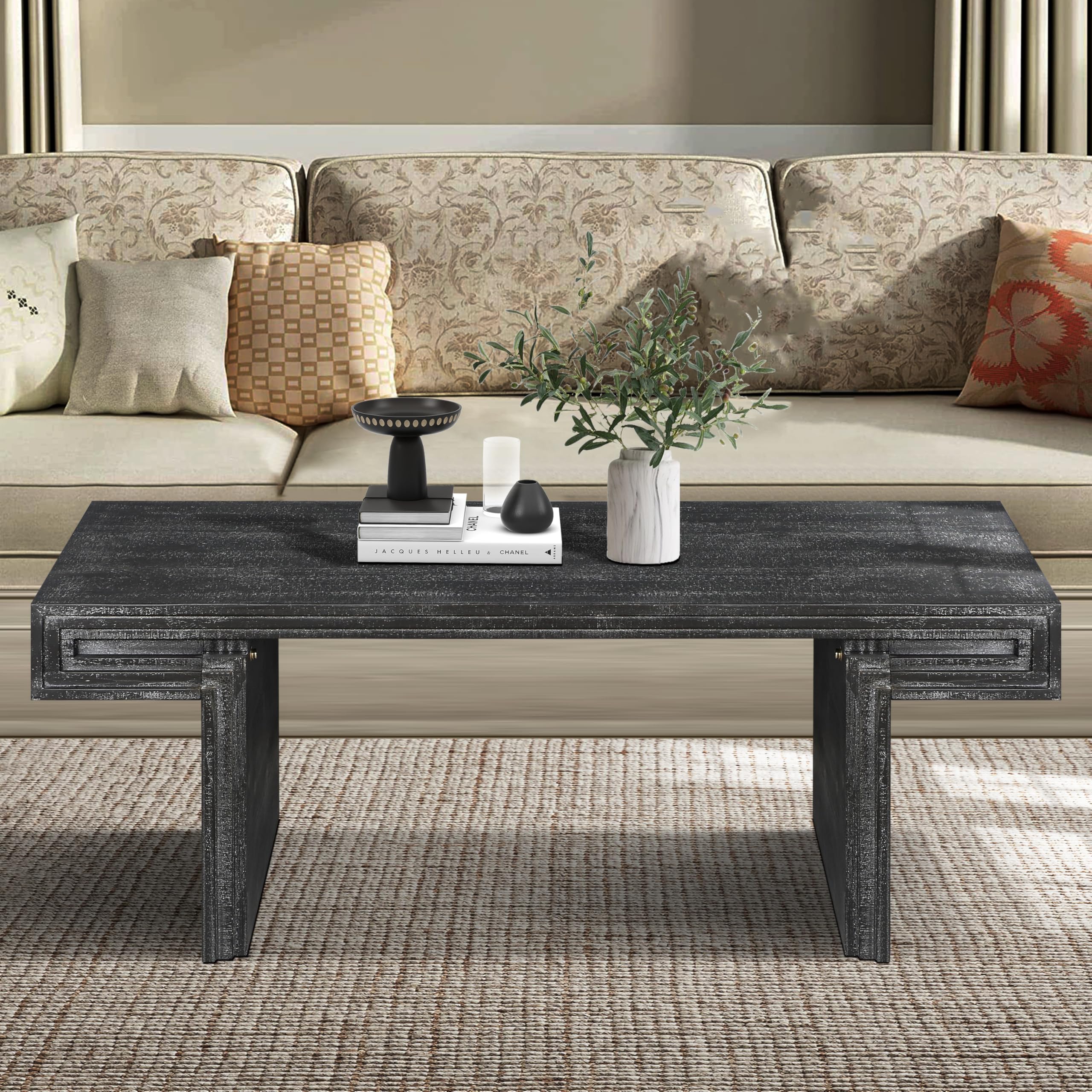 Amazon.com: SmartEdge Vintage Coffee Table, 48'' Living Room