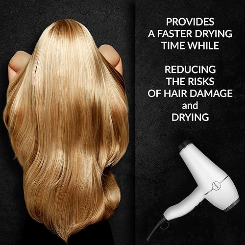 Miniatura 3 de KARMIN Salon Series - Secador de pelo iónico profesional, iones negativos positivos, secador de cerámica, ligero, secado rápido, 2 velocidades y 3