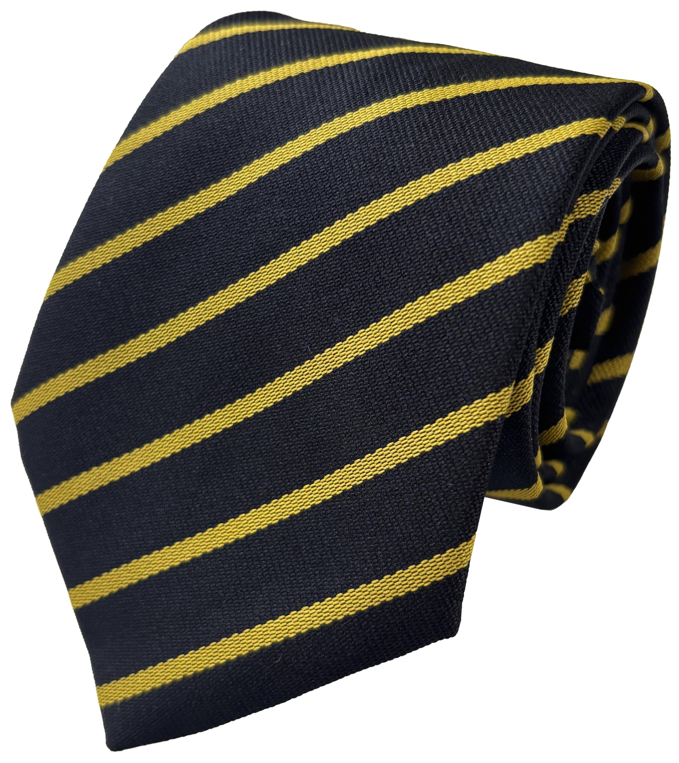 Great British Tie Club School Ties (21 Single Stripe Variations) Junior Age (Black & Gold)