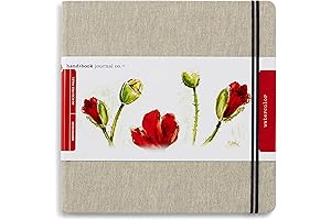 Handbook Journal Co. Artist Watercolor Sketchbook Journal, Square 8.25 x 8.25 Inches,...