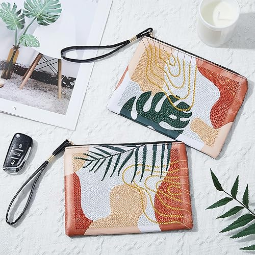 Vista 56 de Geyoga 2 piezas de monederos de pintura de diamantes 5D DIY pintura de diamante bolso de mano arte muñeca bolsa de mano para mujeres niñas arte arte