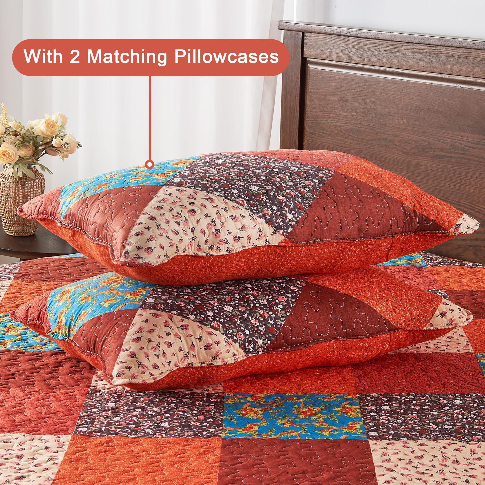 All in one lazy dekbed Garden Rose rood - Dekbed en overtrek in 1
