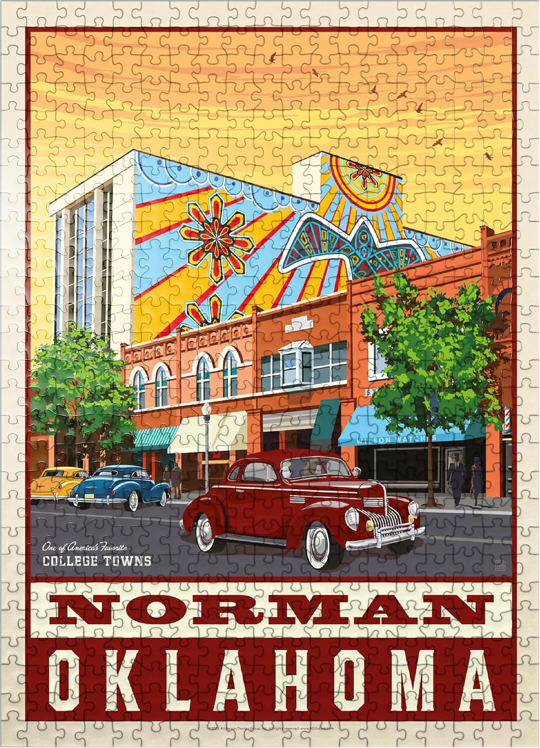 MyPuzzle American College Towns: Norman, Oklahoma - Premium 500 Piece Jigsaw Puzzle for Adults