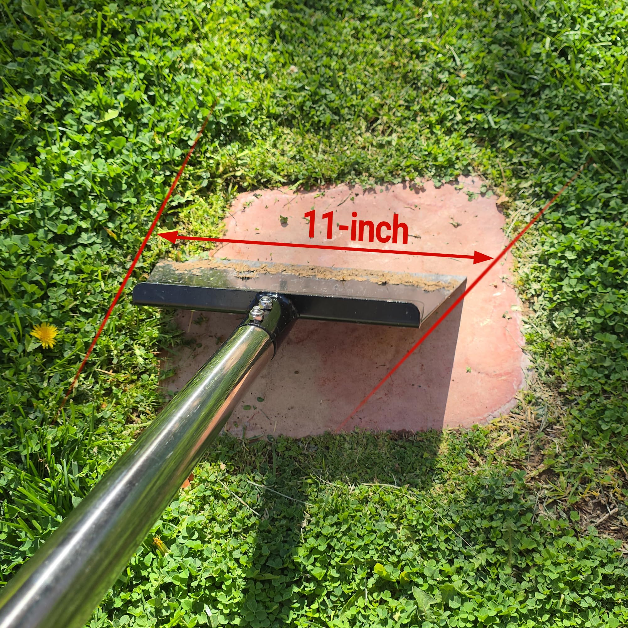 Gartenreinigungsschaufel 165.1 cm Multifunktions-Schaufel mit Federstahlklinge Bodenschaber Langer Verstellbarer Griff Schwerlast Schneeschaufel Eiskratzer Flache Schaufel für Unkraut Rasenkante