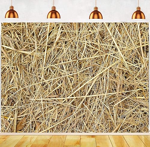 Miniatura 8 de Telón de fondo de paja de cosecha de granja cabina de fotos simple de heno decoración de fiesta de vaquero suministros de fotos de estudio
