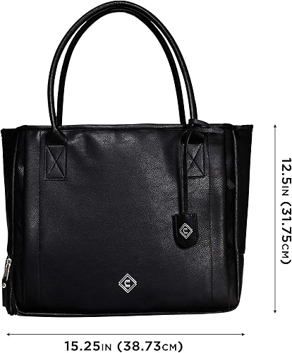 Miniatura 3 de Allen Company Bolso de transporte oculto para niñas con armas 'Casual Cosmic' con gran bolsillo térmico aislado, piel sintética, color negro