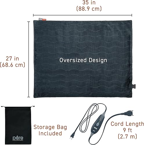 Miniatura 7 de Pure Enrichment PureRelief Pro - Envoltura corporal de gran tamaño de infrarrojo lejano, 35 x 27 pulgadas, almohadilla térmica infrarroja de cuerpo