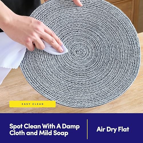 Vista 122 de Sweet Home Collection Trends - Mantel individual (100% algodón), Paquete de 6, Dorado