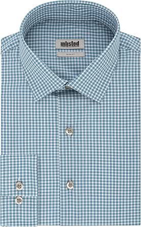 Kenneth Cole Mens Dress Shirt Slim Fit Checks and Stripes