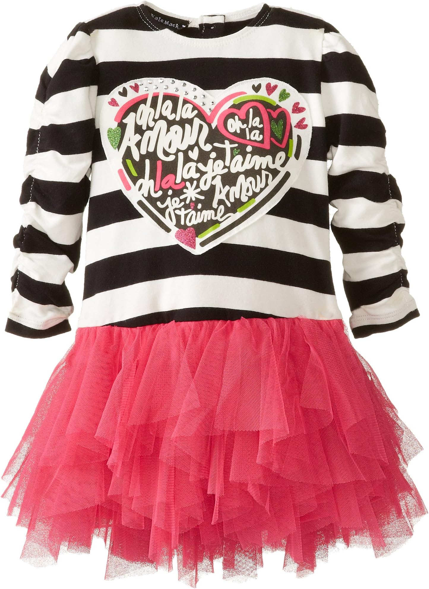 Kate Mack Baby Girls' Long Sleeve Dress with Netting Skirt