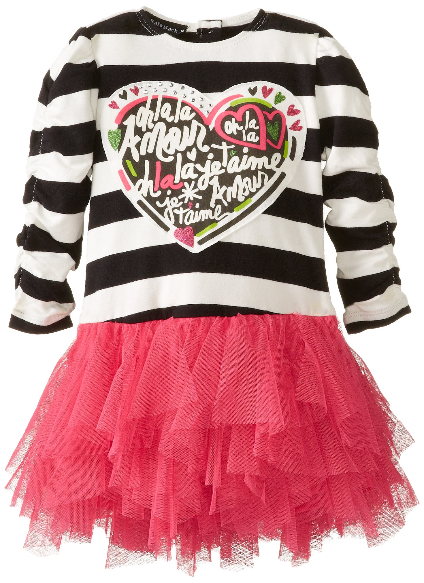 Kate Mack Baby Girls' Long Sleeve Dress with Netting Skirt