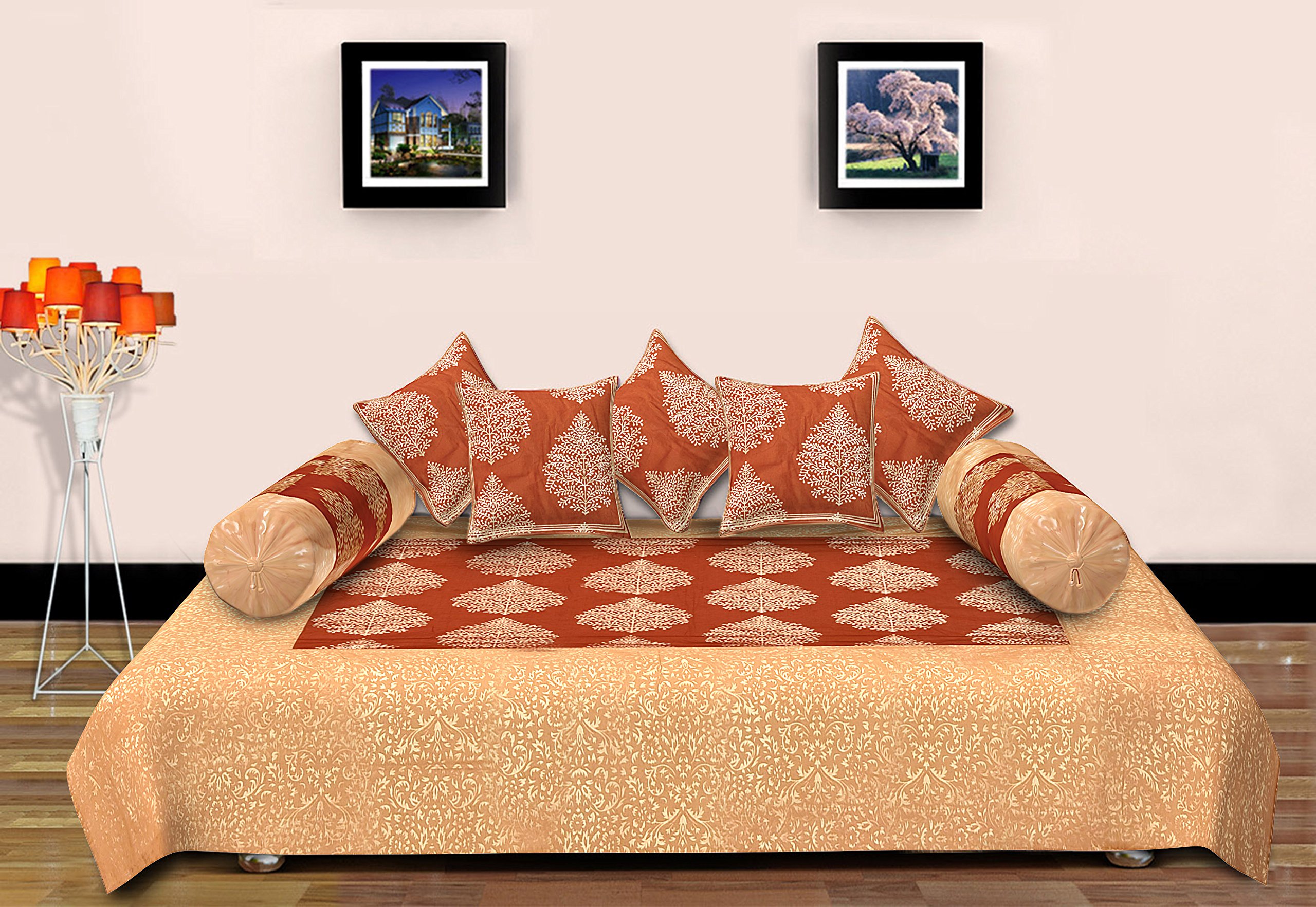 Cotton Block Printed Diwan Set-picture-24